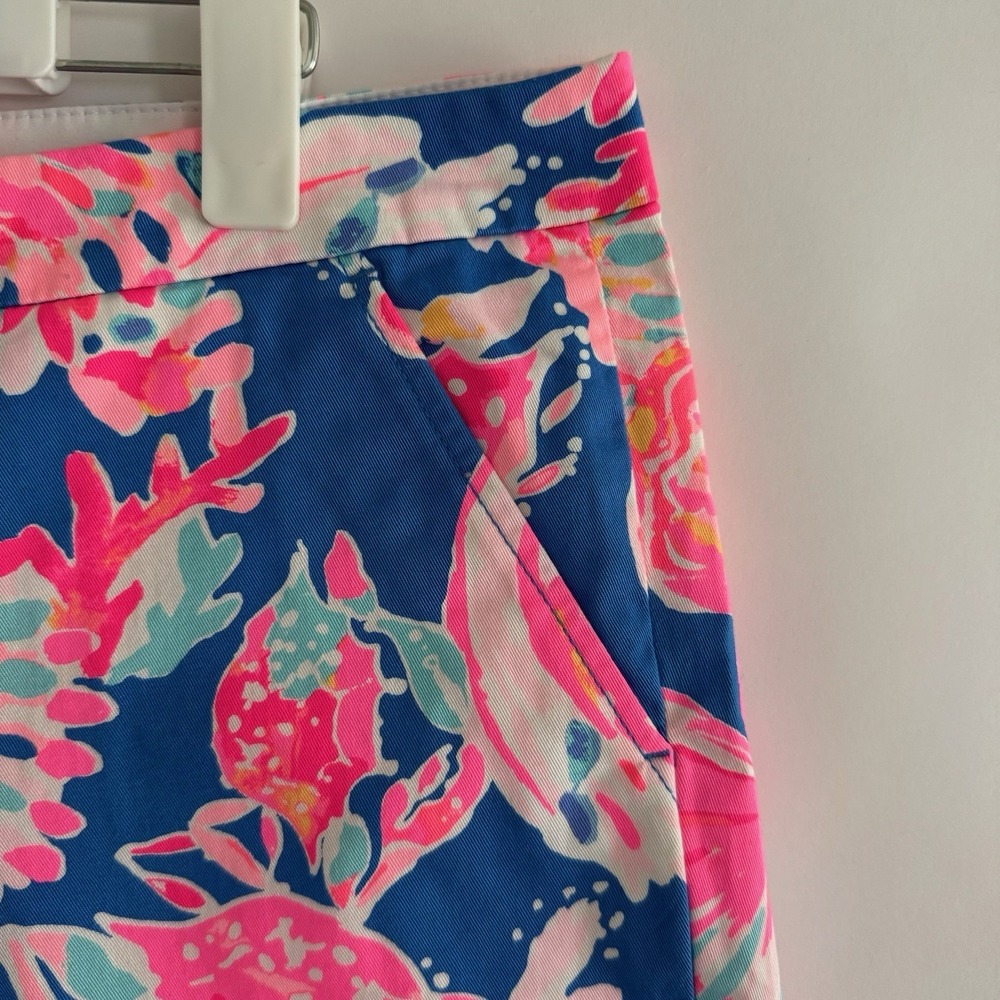 Lilly Pulitzer Womens Buttercup Stretch Short 5" Inseam 14 Bright Tropical - Picture 5 of 15